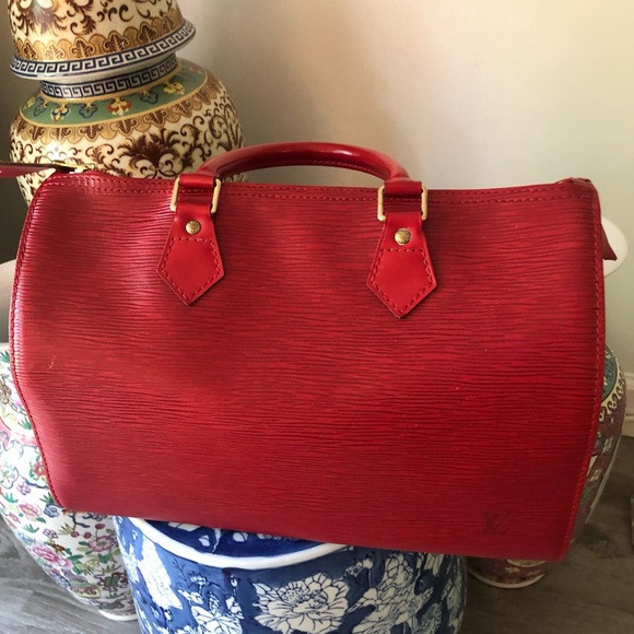 Louis Vuitton Red Vernis Monogram Speedy 30 - Picture 14 of 15
